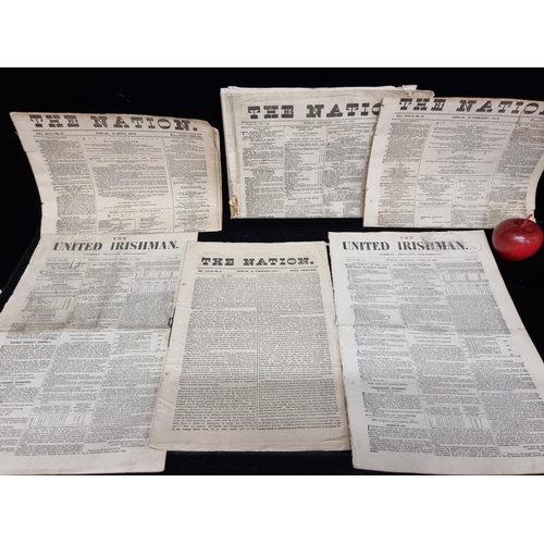 100 - A fascinating collection of 6 antique nationalist weekly newspapers consisting of 