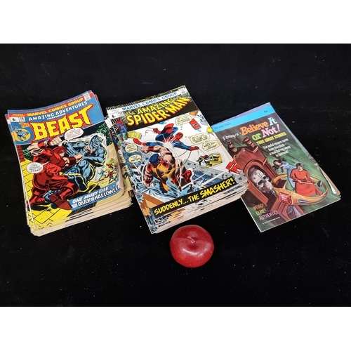 154 - A large selection of sixty-two comic books including ''The Amazing Adventures of Spider Man'' and ''... 