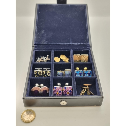 2 - A collection of nine designer Jasper J. Conran cuff-links, in very nice contemporary styles. Encased... 