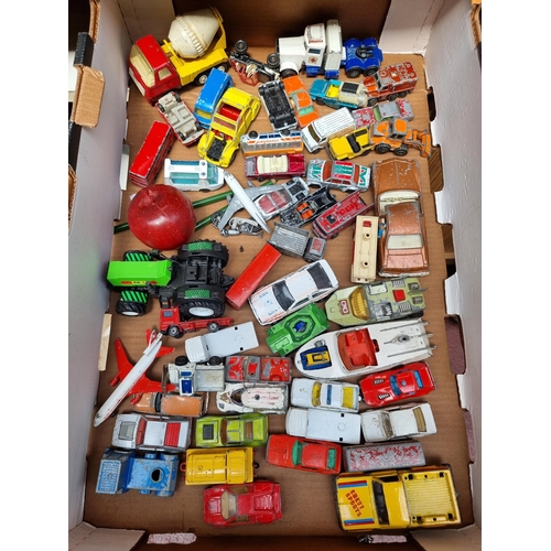 309 - A large number of vintage model cars and tractors in good condition.