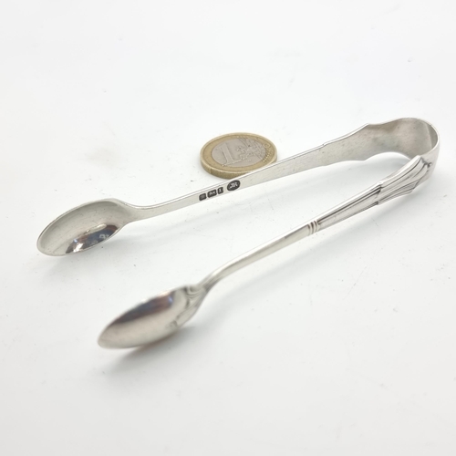 35 - A nicely detailed pair of sterling silver sugar nips. Hallmarked Sheffield, 1903. Makers mark states... 