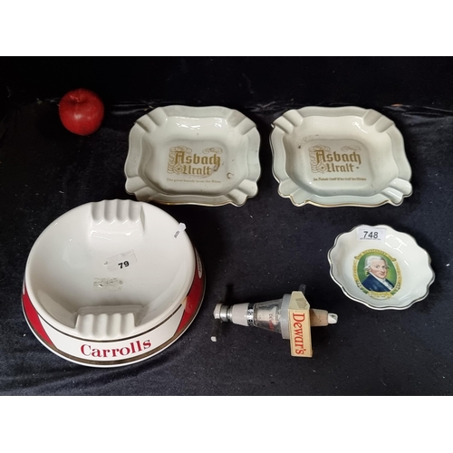 Five vintage pieces of brew mania and smoking apparatus, including