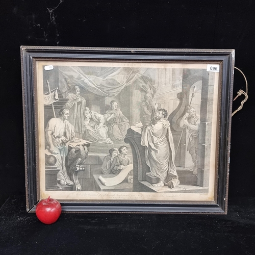 96 - An original antique etching titled 