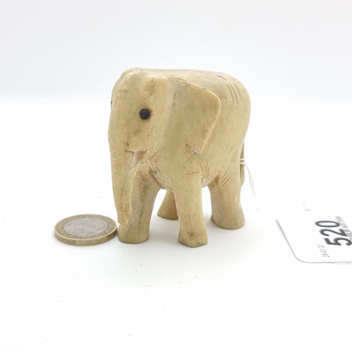 520 - A 19th century carved Japanese Elephant Netsuke figure. Height: 5.5cm x 5.5cm width. Weight: 104.4 g... 