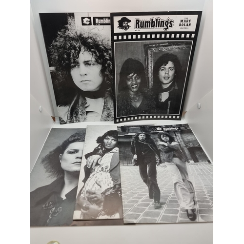 737 - Five very clean copies of Rumblings The marc Bolan Journal  N0 24-28 the original issues were in 197... 