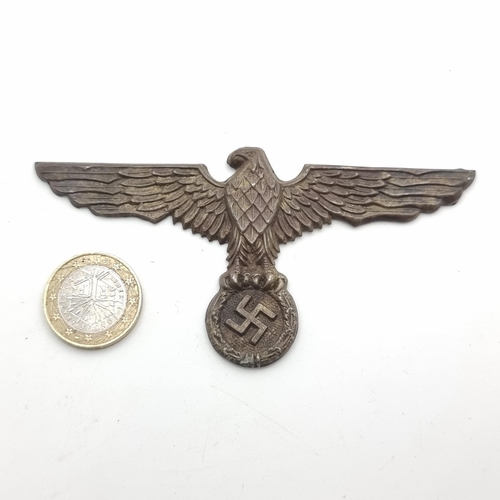 744 - A WW2 german large eagle cap badge. Looks to have lots of age and quality probably original.