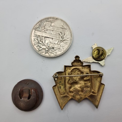 749 - 4 Military items inc a Victorian Silver Long Service in the volunteer force medal to Corporal C Lync... 