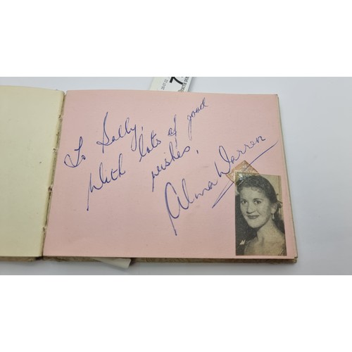 748 - A good 1960s autograph album with famous star of the stage and screen iinc lots of leading ladies wi... 