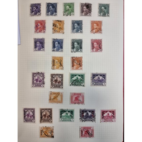 742 - A good Collection of world Stamps in a red alum including early commonwealth examples and lots of mi... 