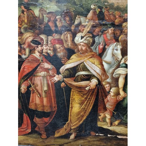 552 - Star Lot: A truly stunning original 17th century oil on panel painting from the Amsterdam school, af... 