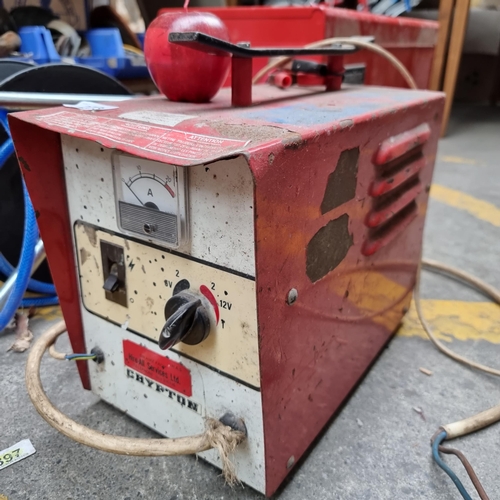 273 - A Crypton heavy duty 6V and 12V  battery charger with start check.