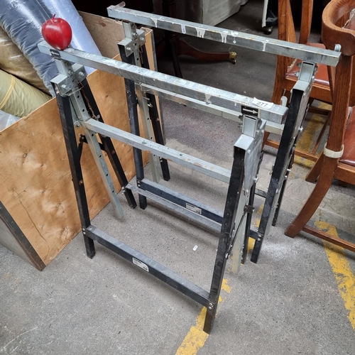 277 - Two Workzone multi purpose A-frame supports with a maximum load of 200kg each, in very good conditio... 