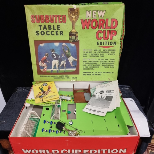 766 - Star Lot : A wonderful 1970 World Cup Edition Subbuteo table soccer kit including plenty of ephemera... 