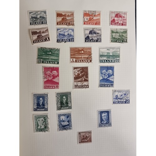 150 - A good Collection of world Stamps in a red alum including early commonwealth examples and lots of mi... 