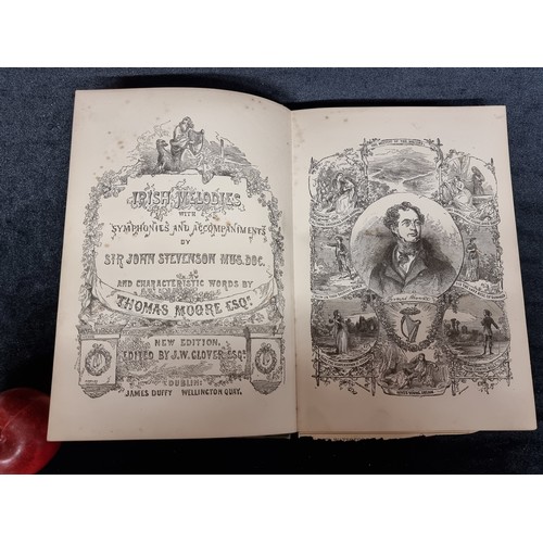 181 - An antique copy of ''Moore's Irish Melodies'' published in 1859. Edited by J.W. Glover and printed b... 