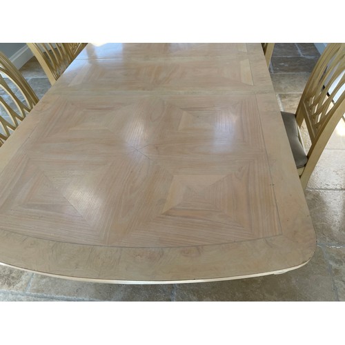 171 - Star Lot : A  Lovely quality long light Oak Extending table, Seats 8-10 extended with a double Pod b... 