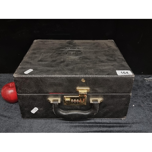 164 - A high quality combination lock carry case, with brass hardware. Originally designed for Turkish hoo... 