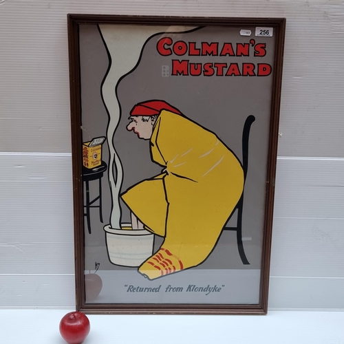 256 - A large framed 100% original antique advertisement for Colman's Mustard designed by the iconic Briti... 