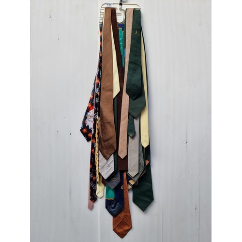 311 - A selection of twenty-five gentlemen's ties, including 100% silk and Italian examples.