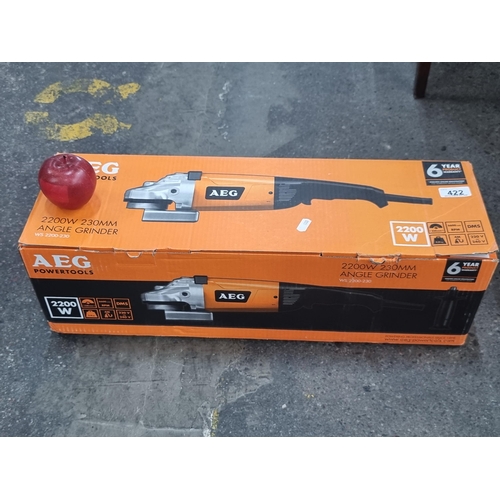 422 - An AEG 2200w angle grinder. Brand new in box. RRP €283 on tools-pro.store