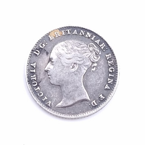 22 - An 1838 silver Groat four pence coin. In extra fine condition.