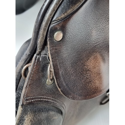 292 - Two very good quality  genuine leather high quality horse saddles. Includes bridle, with cushioned b... 