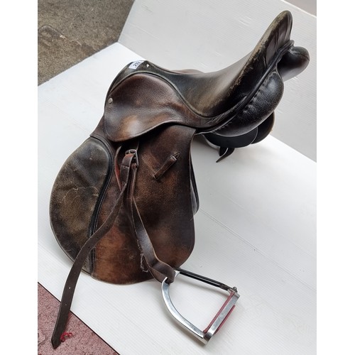 292 - Two very good quality  genuine leather high quality horse saddles. Includes bridle, with cushioned b... 