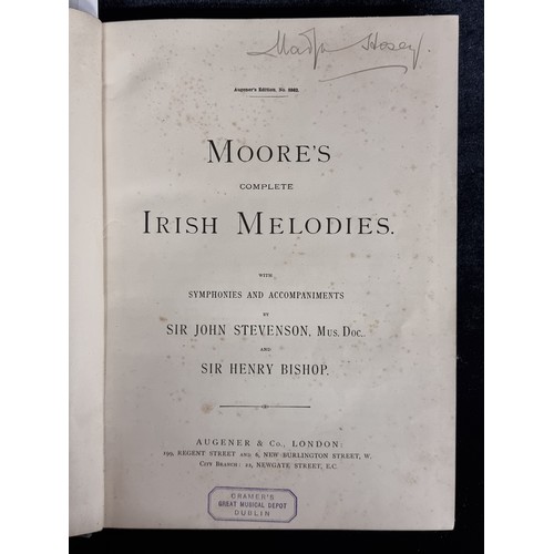 127 - A hardback copy of ''Moore's Complete Irish Melodies'' by Sir John Stevenson and Sir Henry Bishop. P... 