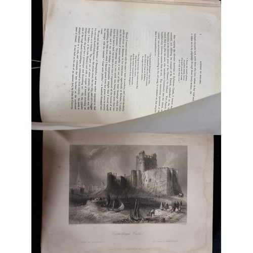 133 - A hardback antique, first edition copy of Volumes I & II of ''Scenery and Antiquities of Ireland'' b... 