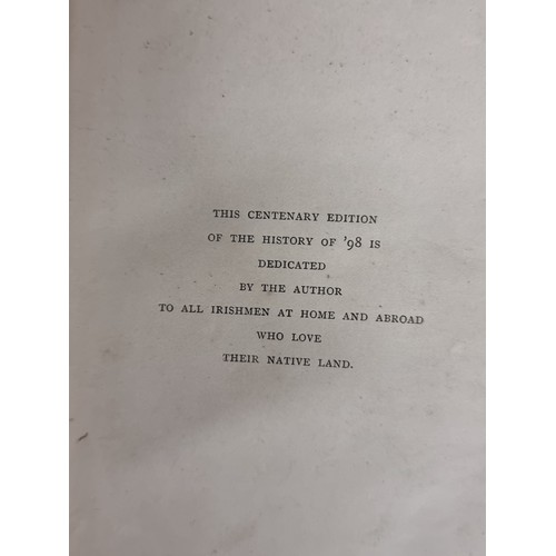 153 - A hardback centenary edition book entitled ''A Popular History of The Insurrection of 1798'' by The ... 