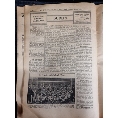 126 - A 1934 retrospective publication regarding The Golden Jubilee of The birth of the GAA, written in bo... 