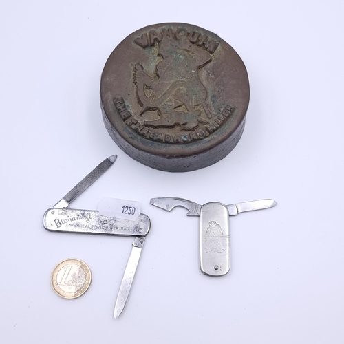 47 - Three 1950s and 60s advertising items, comprising of one paper weight from the Vanhouin company, tog... 