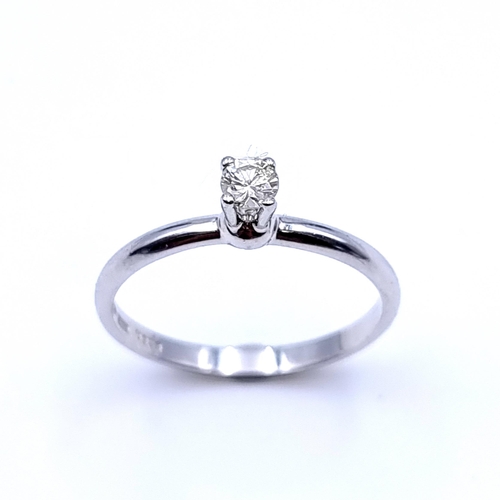 747 - Star Lot : A lovely 18ct White Gold Diamond solitaire ring With a very bright sparkly 0.2cts Diamond... 