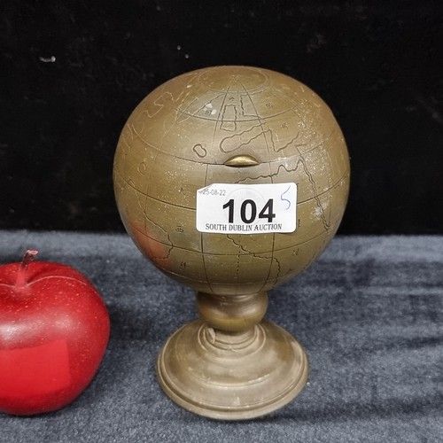 104 - An interesting and rare 1920s Chinese Shanton Yen Meishun globe tobacco jar.