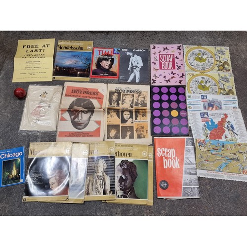 722 - A mixed lot of music related items including a number of classical music vinyl records part of the G... 