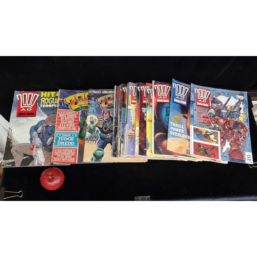 212 - A collection of twenty Judge Dredd 2000 Ad comic books, from the 80's and 90's.