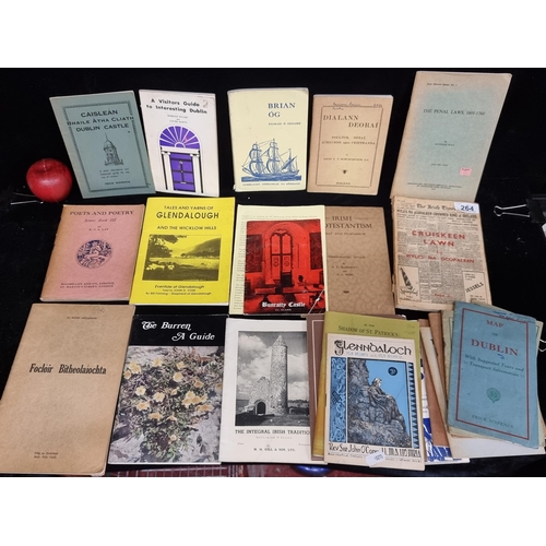 264 - A selection of twenty three vintage Irish pamphlets and ephemera. Including 