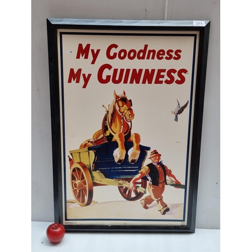 277 - A large official and original advertisement poster for Guinness reading 