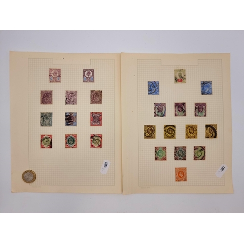 791 - Two Pages of high value Edwardian stamps.