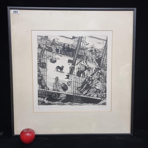 85 - Star Lot: A large original limited edition lithograph print etching (1/200) titled 