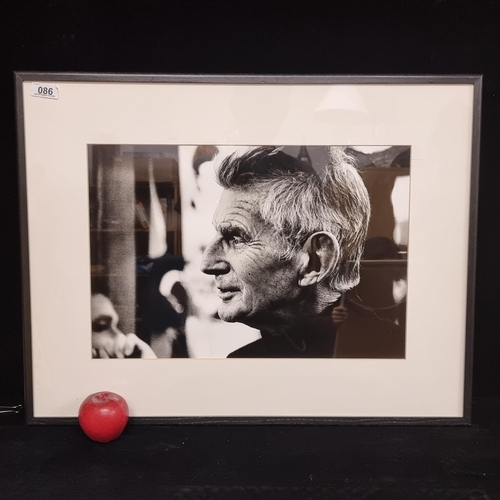 86 - A brilliant original 1980s photograph of Samuel Beckett  at the Riverside Studios, London by John Mi... 