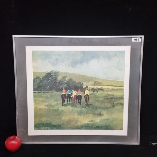 89 - A charming limited edition print (41/100) of an equestrian scene signed by artist bottom right Davit... 