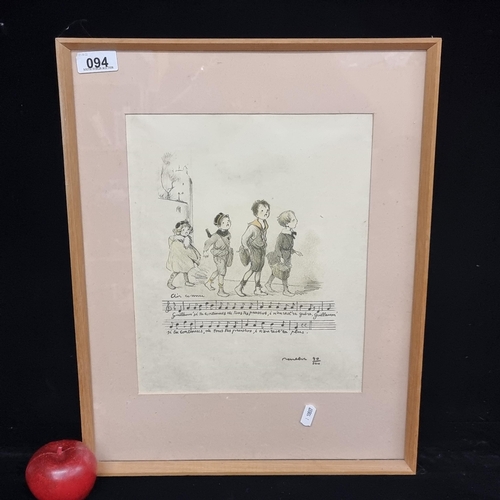 94 - A charming framed limited edition print (90/100) featuring a french nursery rhyme along with four ch... 