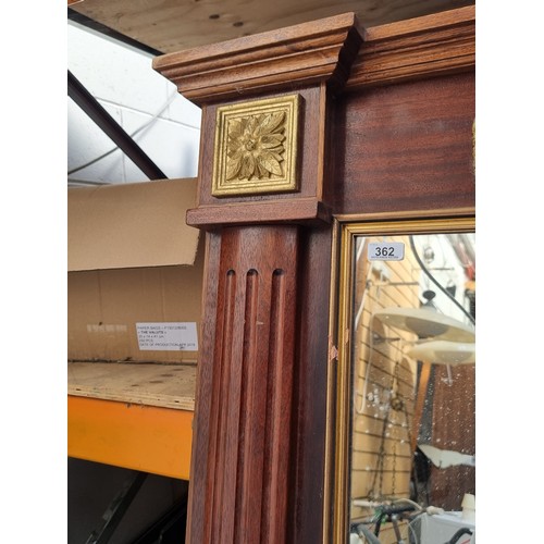 362 - Star Lot : A huge Empire Style wall mounting tripartite with wooden frame with gilt neoclassical orn... 