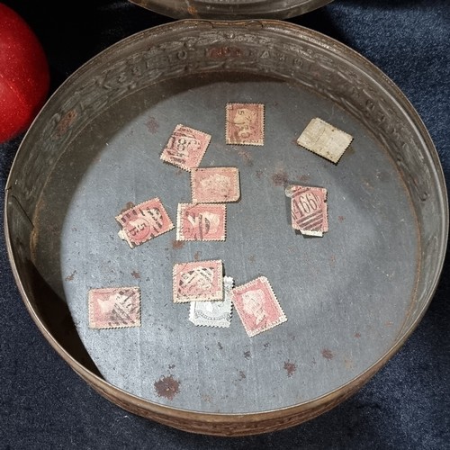 115 - A Victorian, Diamond Jubilee tin with relief image of Queen Victoria and dated 1837-1897 and designe... 