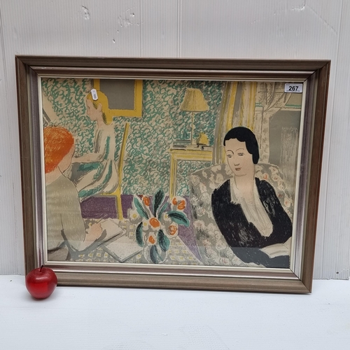 267 - Star lot: An original lithograph titled 'The School Room' by Vanessa Bell issued by the Lincoln Gall... 