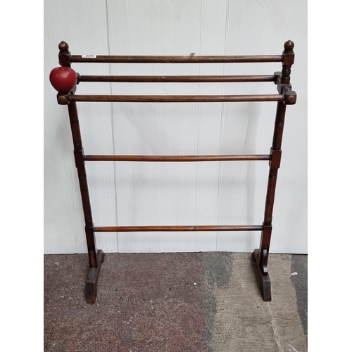 358 - A lovely example of a Victorian towel rail, with turned rails and supports.  From the fabulous house... 