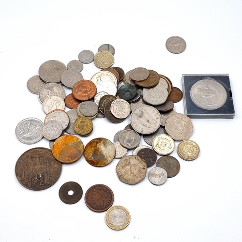 42 - A large collection of assorted Irish, United Kingdom and Continental coinage. Together with a commem... 