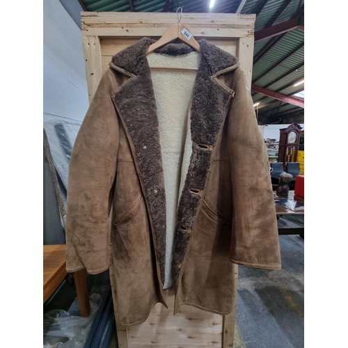 Mens vintage outlet shearling coat