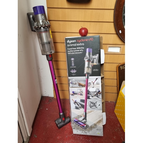 666 - A dyson Cyclone V10 Animal Extra Cord free full size Vacuum with box and attachments. Approx 1 year ... 